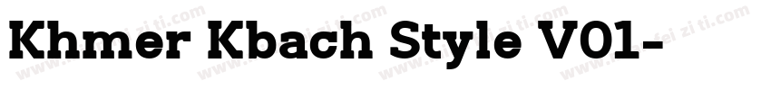 Khmer Kbach Style V01字体转换